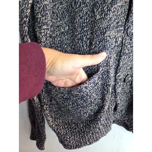 Ralph Lauren Denim & Supply Blue Herringbone Cotton Cardigan Sweater size Large - Picture 5 of 9